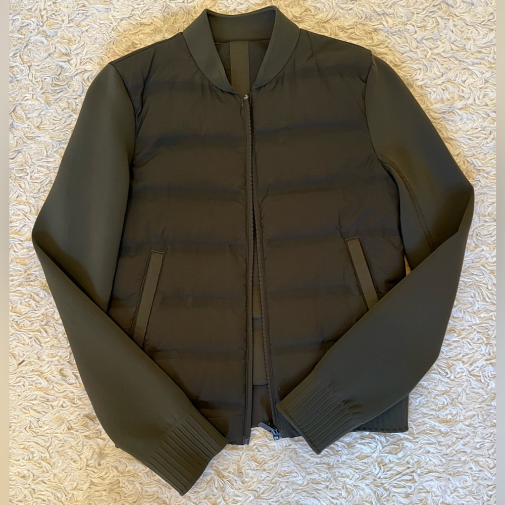Lululemon Reversible Green Olive Military Bomber Jacket